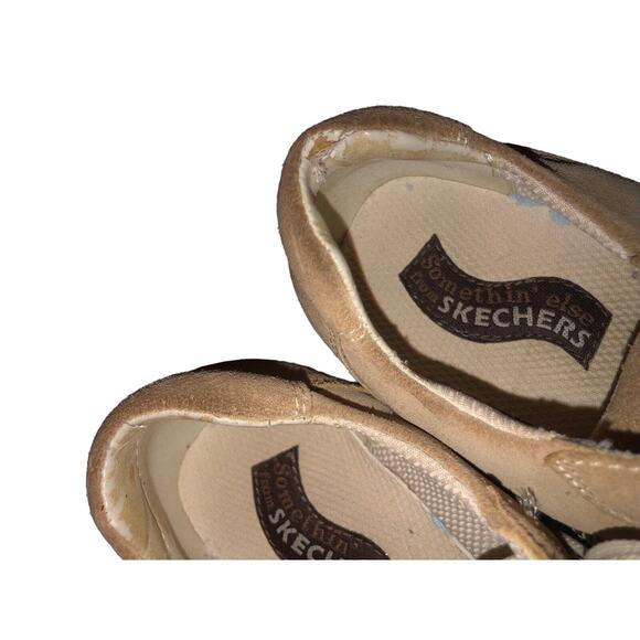 Skechers Somethin'‎ Else Womens Size 8.5 Tan Beige Suede Leather Lace Up Shoes - Picture 13 of 13